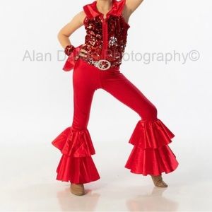 Fun red sequin costume, great for jazz